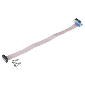 MECCANIXITY 40Pin Flat Ribbon Cable Grey DB37 Male to FC-40P 2.54mm Pitch 30cm Length DB Serial Port Cable for Computer, LED Display, DVD with 2 Screws