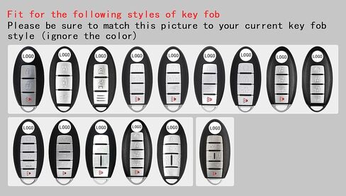 TANGSEN Smart Key Fob Case 3D ألياف الكربون ABS البلاستيك غطاء النقش متوافق مع INFINITI EX FX G JX M Q QX لنيسان ليف مورانو باثفايندر روج تيتان كويست 2 3 4 5 6 زر دخول بدون مفتاح عن بعد in Kuwait