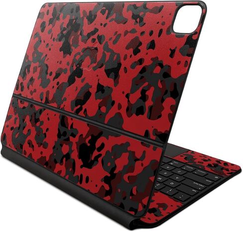 Skin Compatible with Apple Magic Keyboard for iPad Air 13-inch (M2) 2024 - Red Modern Camo - Premium 3M Vinyl Protective Wrap Decal Cover - Easy to Apply | Crafted in The USA by MightySkins in Saudi Arabia