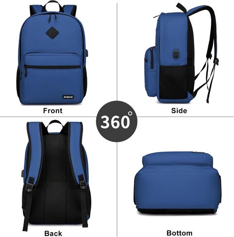 Black Backpack for Boys, Backpack for School Teens, Lightweight Casual High School Bookbag, Laptop Backpack with USB Charging Port Fits 15.6 Inch Notebook in Saudi Arabia