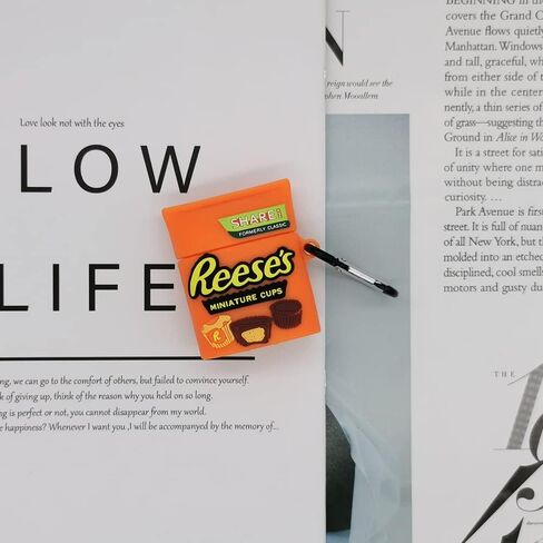 PAWQIM Compatible with AirPods 1st 2nd Generation Case Cover, Kids Girls Boys Women 3D Cartoon Cute Kawaii Funny Food Design Ree's Chocolate Silicone Protective Cover for Airpods Case 1&2 in Kuwait