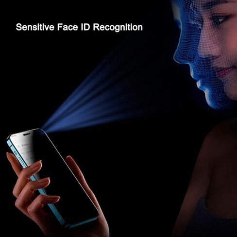 عبوتان من واقي شاشة الخصوصية المضاد للضوء الأزرق لهاتف iPhone 14 Pro + عبوتين من واقي عدسة الكاميرا، مضاد للتجسس الأزرق يحجب الضوء الأزرق حماية العين تغطية كاملة لفيلم من الزجاج المقوى (6.1 بوصة) in Kuwait