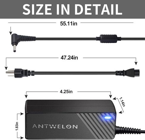 ANTWELON 65 واط 45 واط شاحن الكمبيوتر المحمول 20 فولت 3.25A لينوفو IdeaPad 14 15 17 330 330S 510 510s فليكس 4 5 6 اليوغا Miix ADLX65CCGE2A ADL45WCD محول الطاقة العرض 4.0*1.7 مللي متر in Kuwait