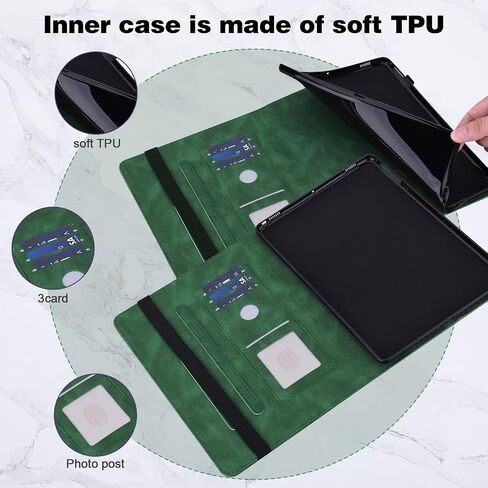 for All-New Kindle Fire HD 10 Tablet Case 13th Generation 2023 Release 10.1", PU Leather Folio Stand Lace Flower Cover with Card Slots for Fire HD10 & HD 10 Plus Tablet 2023 - Blue in Saudi Arabia
