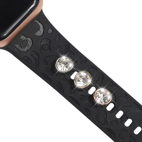 3Pcs Decorative Charms Nails Studs Compatible with Apple Watch Band 45/44/42/41/40/38mm Silicone Bands iWatch Series 9 8 7 6 5 4 3 2 1 Stylish Personalize SmartWatch Accessories (No Band) in Saudi Arabia