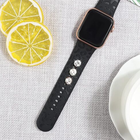 3Pcs Decorative Charms Nails Studs Compatible with Apple Watch Band 45/44/42/41/40/38mm Silicone Bands iWatch Series 9 8 7 6 5 4 3 2 1 Stylish Personalize SmartWatch Accessories (No Band) in Saudi Arabia