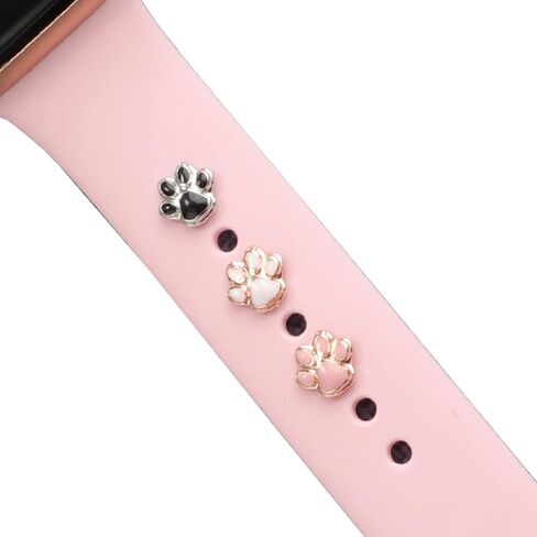 3Pcs Decorative Charms Nails Studs Compatible with Apple Watch Band 45/44/42/41/40/38mm Silicone Bands iWatch Series 9 8 7 6 5 4 3 2 1 Stylish Personalize SmartWatch Accessories (No Band) in Saudi Arabia