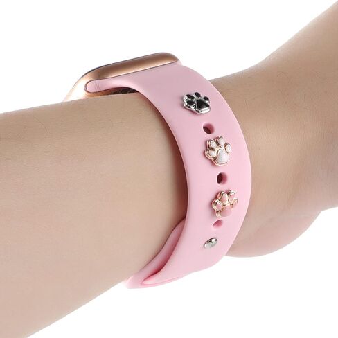 3Pcs Decorative Charms Nails Studs Compatible with Apple Watch Band 45/44/42/41/40/38mm Silicone Bands iWatch Series 9 8 7 6 5 4 3 2 1 Stylish Personalize SmartWatch Accessories (No Band) in Saudi Arabia
