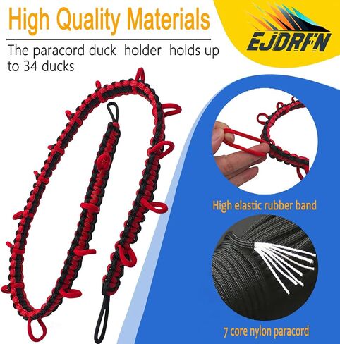 Duck Holder for Jeep,Paracord Duck Holder for Jeep Wrangler,Duck Mount Holder Compatible with Jeep Wrangler TJ JK&JL,Car Paracord Duck Holder,Red (1PCS) in Saudi Arabia
