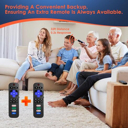 Remote Control Only for Roku TV, FlyCoco Universal Infrared No Setup Needed Replacement Television Remote Control Compatible with TCL Onn Sharp Insignia and More (Not for Roku Stick & Box) in Kuwait