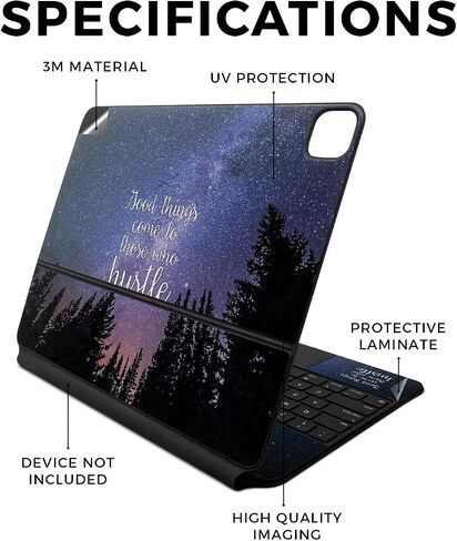 Skin Compatible with Apple Magic Keyboard for iPad Air 13-inch (M2) 2024 - Hustle - Premium 3M Vinyl Protective Wrap Decal Cover - Easy to Apply | Crafted in The USA by MightySkins in Kuwait