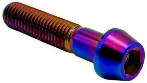 RISON Titanium Bolts Ti Bolt M8*1.25 * 25 Hex Tapered Socket Head 5Pcs Original Titanium Hex Tapered Head Bolt Screw for Bike stem in Kuwait