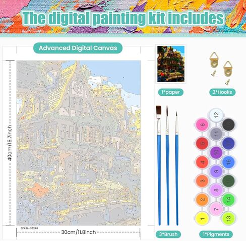 DOMROM Sunflower Paint by Numbers Kit for Adults, Flower Color Paint by Numbers for Adults DIY Oil Painting Art Set for Beginner, Easy Paint by Numbers Kit for Home Wall Decor 12x12inch in Saudi Arabia