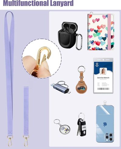 Fintie 2-in-1 ID Badge Holder & Lanyard Wallet, Credit Card Holders with Removable Wristlet & Neck Lanyard, Leather ID Name Badg 5 Card Slots Zipper Purses for Women Girls in Saudi Arabia
