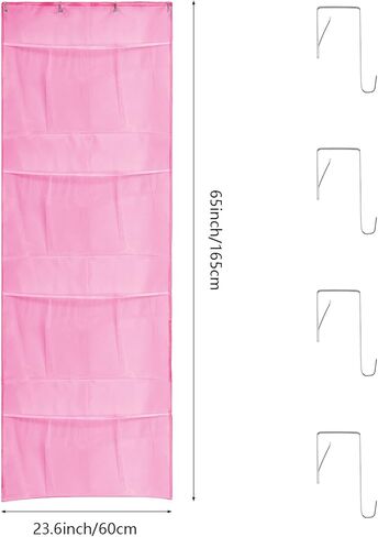 Lystaii معلقة تخزين الحيوانات المحشوة على الباب المنظم تخزين حقيبة أرجوحة شبكية مع السنانير معلقة جيوب تخزين لعبة سعة كبيرة لغرفة نوم الحضانة فتاة صبي in Kuwait