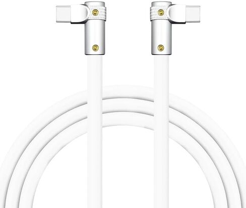 chubbycable FlexElbow Pro - 90° Design 100W Fast Charge Cable Ultra-Thick Silicone Right Angle USB C Cable Universal Phone Tablets Charging Cord, Light Blue, Type-C to Type-C, 9.8FT in Saudi Arabia