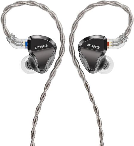FiiO/JadeAudio JH5 1DD+4BA Hybrid 5 Drivers HiFi in-Ear Monitors Earphone, Detachable 0.78mm 2 Pin Cable 3.5mm Plug for Audiophile/Musician (Black) in Saudi Arabia