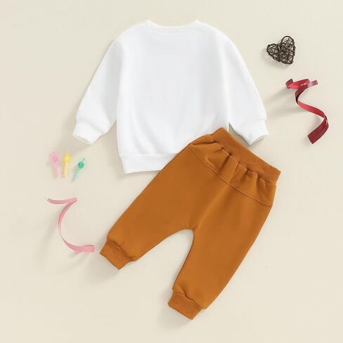 Kayotuas Toddler Baby Boy Birthday Outfit 1 2 3 4 Year Old Birthday Boy Sweatshirt and Pants Set 2 Piece Infant Fall Clothes in Saudi Arabia
