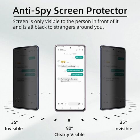 【3+1 Pack】 Designed for Samsung Galaxy A12 Privacy Screen Protector【9H Tempered Glass】 Anti-Spy Film,Full Coverage Compatible for A12 4G/5G in Saudi Arabia