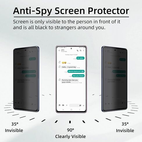 【3+1 Pack】 Designed for Samsung Galaxy A12 Privacy Screen Protector【9H Tempered Glass】 Anti-Spy Film,Full Coverage Compatible for A12 4G/5G in Saudi Arabia