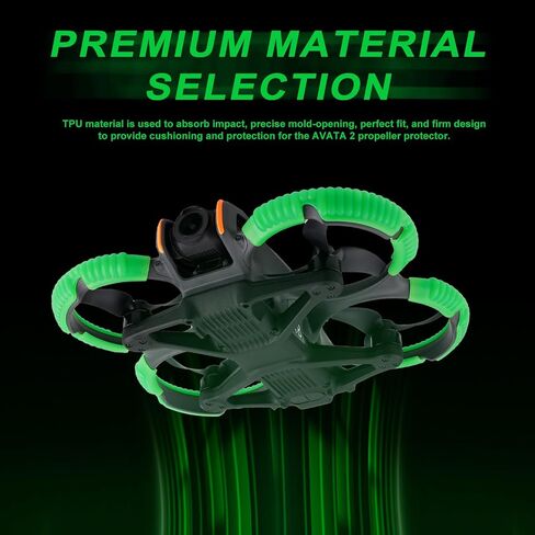 Propeller Guard Protector, Anti-Collision Drone Bumper Drone Protective Cover Drone Protection Guards Bumper Propeller for DJI Avata 2 Accessories(Green) in Saudi Arabia