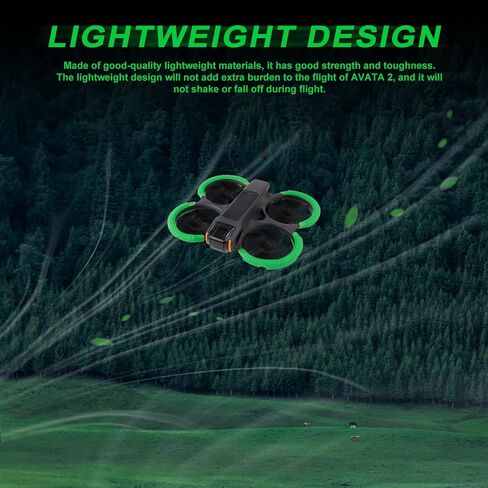 Propeller Guard Protector, Anti-Collision Drone Bumper Drone Protective Cover Drone Protection Guards Bumper Propeller for DJI Avata 2 Accessories(Green) in Saudi Arabia