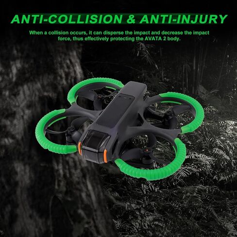 Propeller Guard Protector, Anti-Collision Drone Bumper Drone Protective Cover Drone Protection Guards Bumper Propeller for DJI Avata 2 Accessories(Green) in Saudi Arabia