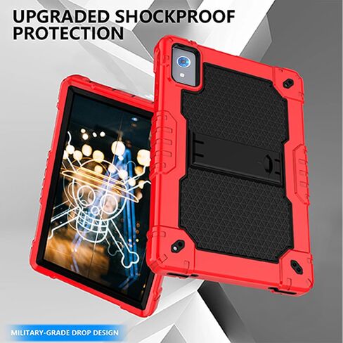 حافظة لجهاز Pritom Tab 10 Lite Tablet 10.1/ Baken Tab 10 Lite Tablet 10.1 بوصة/حافظة لجهاز LvilleTablet P11/ APOLOSIGN EP103A/Wetap M10 حافظة تابلت مقاومة للصدمات مع غطاء حامل (أسود/أسود) in Saudi Arabia
