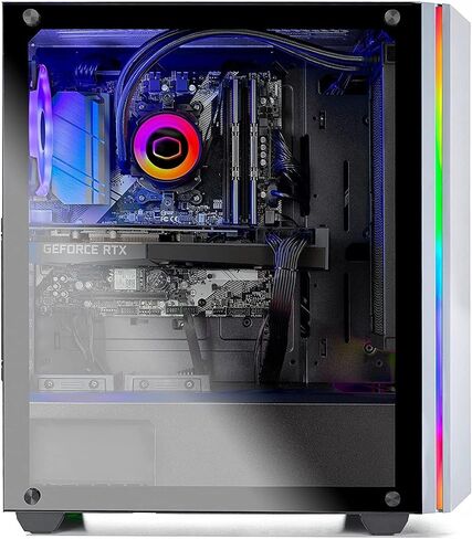 SkyTech Archangel Gaming Computer PC Desktop – Ryzen 5 3600 3.6GHz, GTX 1650 4G, 500GB SSD, 8GB DDR4 3200MHz, RGB Fans, Windows 10 Home 64-bit, 802.11AC Wi-Fi in Saudi Arabia
