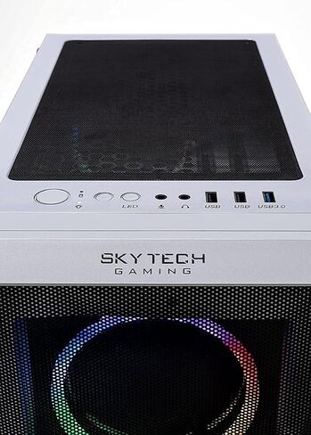 SkyTech Archangel Gaming Computer PC Desktop – Ryzen 5 3600 3.6GHz, GTX 1650 4G, 500GB SSD, 8GB DDR4 3200MHz, RGB Fans, Windows 10 Home 64-bit, 802.11AC Wi-Fi in Saudi Arabia