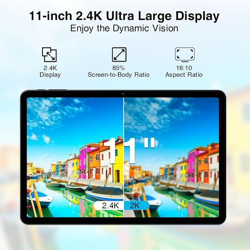 DOOGEE T30SE Android 14 Tablet, 2.4 K 11 Inch Android Tablet with 9GB RAM+128GB ROM+1TB Expand, Octa Core Processor, 8580mAh, Dual 13MP Camera, 4 Speakers, 5G WiFi+4G LTE, BT5.0, GPS, Black in Saudi Arabia