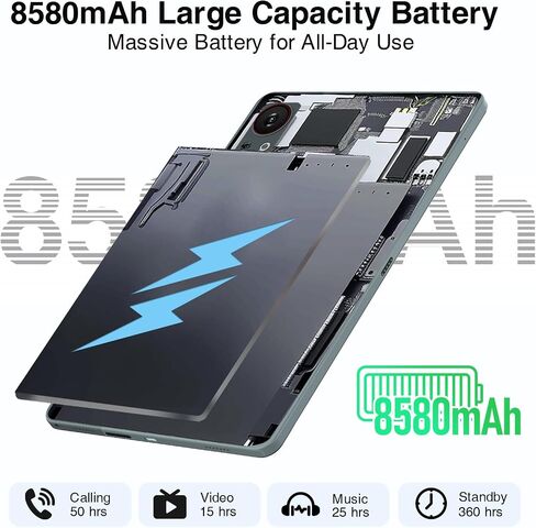 DOOGEE T30SE Android 14 Tablet, 2.4 K 11 Inch Android Tablet with 9GB RAM+128GB ROM+1TB Expand, Octa Core Processor, 8580mAh, Dual 13MP Camera, 4 Speakers, 5G WiFi+4G LTE, BT5.0, GPS, Black in Saudi Arabia