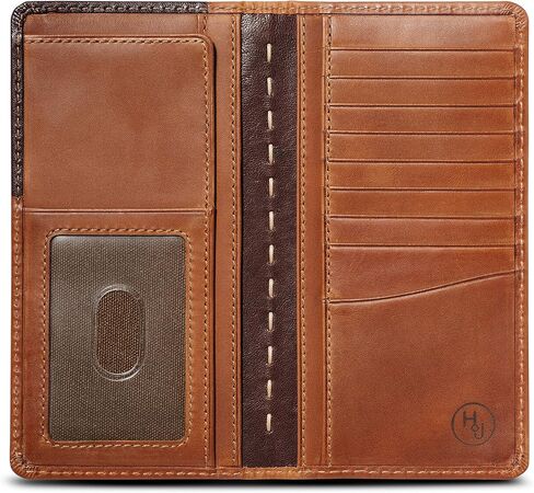 House of Jack Co. JACK Long Bifold Wallet | Natural Grain Cowhide | Rodeo Wallet | Multi-Card Capacity Men's Tall Wallet in Kuwait