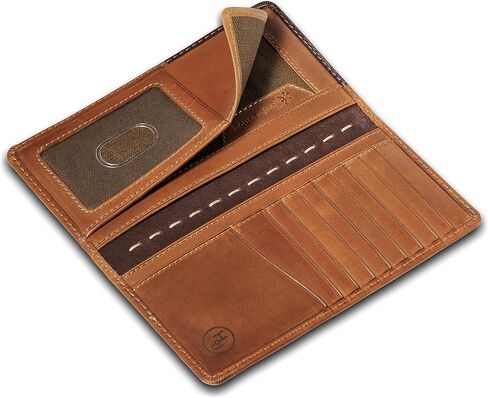 House of Jack Co. JACK Long Bifold Wallet | Natural Grain Cowhide | Rodeo Wallet | Multi-Card Capacity Men's Tall Wallet in Kuwait