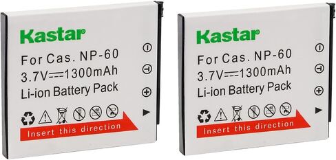 Kastar 3-Pack Battery CNP-60 Replacement for Casio Exilim Zoom EX-Z85, Exilim Zoom EX-Z85BE, Exilim Zoom EX-Z85BK, Exilim Zoom EX-Z85BN, Exilim Zoom EX-Z85EO, Exilim Zoom EX-Z85GN Camera in Saudi Arabia