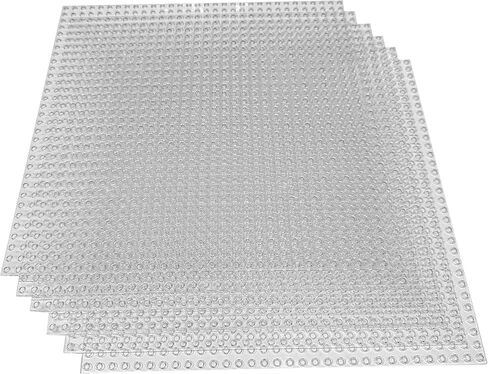 لوحات قاعدة البناء الكلاسيكية من Minizfigs لطوب البناء | متوافق بنسبة 100% مع العلامات التجارية الكبرى-اللوحة الأساسية | 10 × 10 | عبر واضح | للأطفال 3+ | 6 حزم in Kuwait