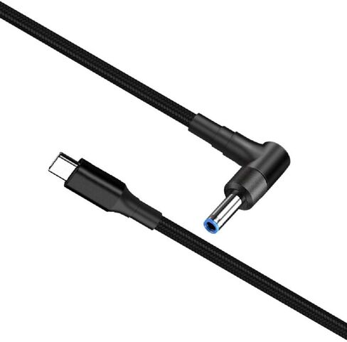 كابل شحن الكمبيوتر المحمول USB C إلى 4.5 مم، سلك محول USB من النوع C ذكر إلى DC 4.5 × 3.0 مم، كابل شاحن طاقة PD 6.5 قدم 100 وات لجهاز Pavilion Spectre Chromebook HP، Stream 11 13 14 15 in Saudi Arabia