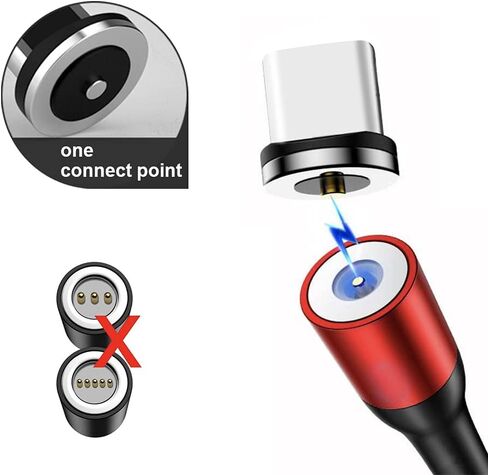360°Rotating Magnetic Phone Cable Adapter Connector Tips Head for Type-c in Saudi Arabia