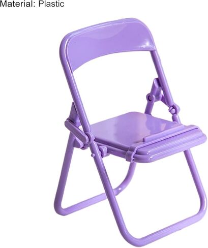 حامل هاتف خلوي صغير محمول باللون الأرجواني قابل للطي على شكل كرسي عالمي بلون الحلوى ومهد متعدد الزوايا لحامل الهاتف المكتبي in Kuwait