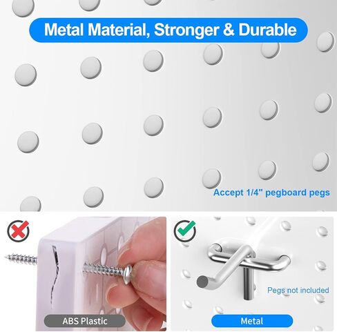 لوحة Pegboard، 4 قطع من Pegboard المعدنية، منظم جدار Pegboard عالي التحمل مع إطار لتنظيم الأدوات، لوحة Pegboard سوداء، لوحات Pegboard للجدران، لوحات Pegboard معدنية لورشة عمل المطبخ وغرفة المرآب in Kuwait