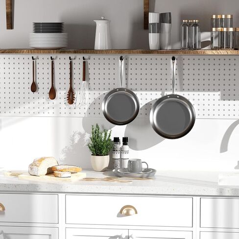 لوحة Pegboard، 4 قطع من Pegboard المعدنية، منظم جدار Pegboard عالي التحمل مع إطار لتنظيم الأدوات، لوحة Pegboard سوداء، لوحات Pegboard للجدران، لوحات Pegboard معدنية لورشة عمل المطبخ وغرفة المرآب in Kuwait