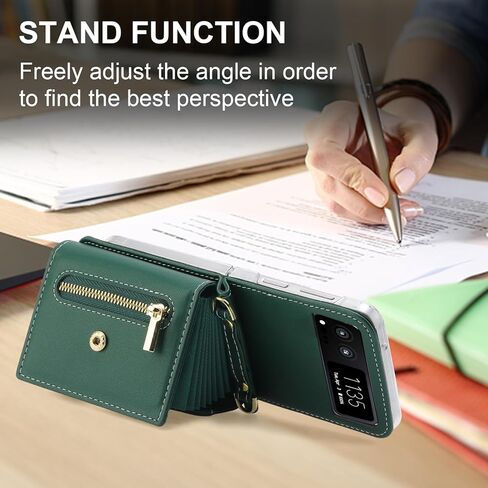 for Motorola Razr 2023 Wallet Case with Crossbody Strap, Motorola Razr 2023 Flip Case Credit Card Holder Heart Shaped Buckle Women Girls Leather Protective Case for Motorola Razr 2023 Red in Kuwait