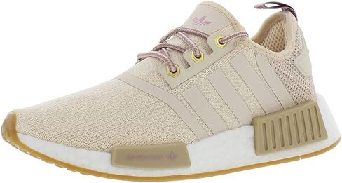 حذاء Adidas NMD_R1 للسيدات مقاس 7، اللون: كتان/كتان/بنفسجي سحري in Saudi Arabia