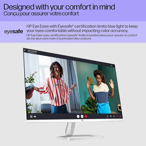 شاشة HP Series 5 مقاس 27 بوصة بدقة FHD، شاشة عالية الدقة بالكامل (1920 × 1080)، لوحة IPS، 99% sRGB، نسبة تباين 1500:1، 300 شمعة في المتر المربع، سهولة العين مع شهادة Eyesafe، 527sa (2024) in Kuwait