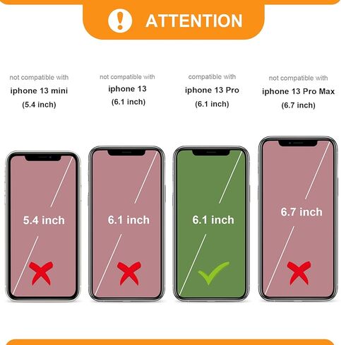 حافظة محفظة من الجلد الطبيعي من Bocasal لهاتف iPhone 13 Pro 5G للشحن اللاسلكي RFID مع حامل بطاقة الائتمان ومسند فوليو وغطاء واقٍ مع حزام معصم ومشبك مغناطيسي 6.1 بوصة (بني) in Saudi Arabia