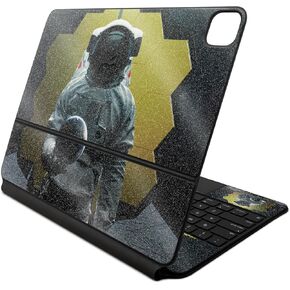Glossy Glitter Skin Compatible with Apple Magic Keyboard for iPad Air 13-inch (M2) 2024 - World in Your Hand - 3M Vinyl Protective Decal Cover - Easy to Apply | Crafted in The USA by MightySkins