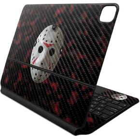 Carbon Fiber Skin Compatible with Apple Magic Keyboard for iPad Air 13-inch (M2) 2024-13th Nightmare - Premium 3M Vinyl Protective Decal Cover - Easy to Apply | Crafted in The USA by MightySkins