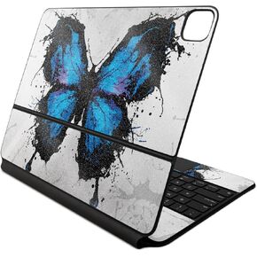 Glossy Glitter Skin Compatible With Apple Magic Keyboard for iPad Air 13-inch (M2) 2024 - Butterfly Splash - Premium 3M Vinyl Protective Decal Cover - Easy To Apply | Crafted in the USA by MightySkins