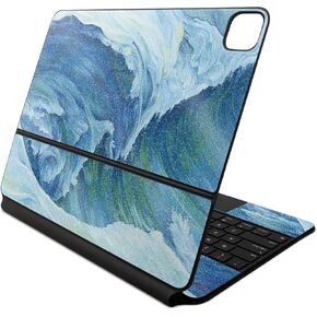 Glossy Glitter Skin Compatible with Apple Magic Keyboard for iPad Air 13-inch (M2) 2024 - Perfect Wave - Premium 3M Vinyl Protective Decal Cover - Easy to Apply | Crafted in The USA by MightySkins