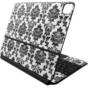 Glossy Glitter Skin Compatible with Apple Magic Keyboard for iPad Air 13-inch (M2) 2024 - Vintage Damask - Premium 3M Vinyl Protective Decal Cover - Easy to Apply | Crafted in The USA by MightySkins